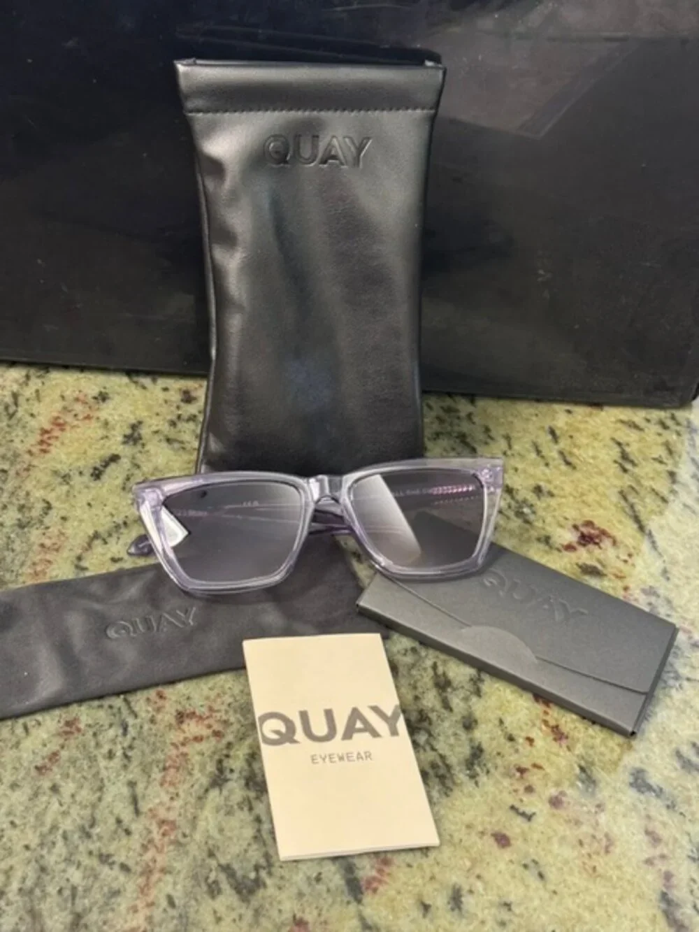 Quay Australia Call The Shots 2474 Sweet Pea/Smoke Sunglasses 54 19 150 - New